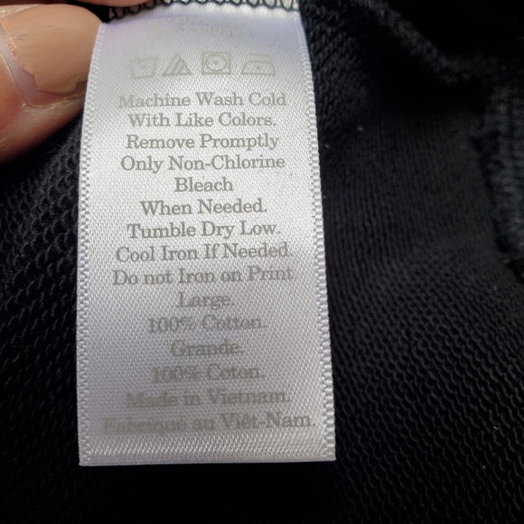 NWOT Everlane 100% Human Heavyweigt Sweatshirt Large Black & White - Picture 7 of 7